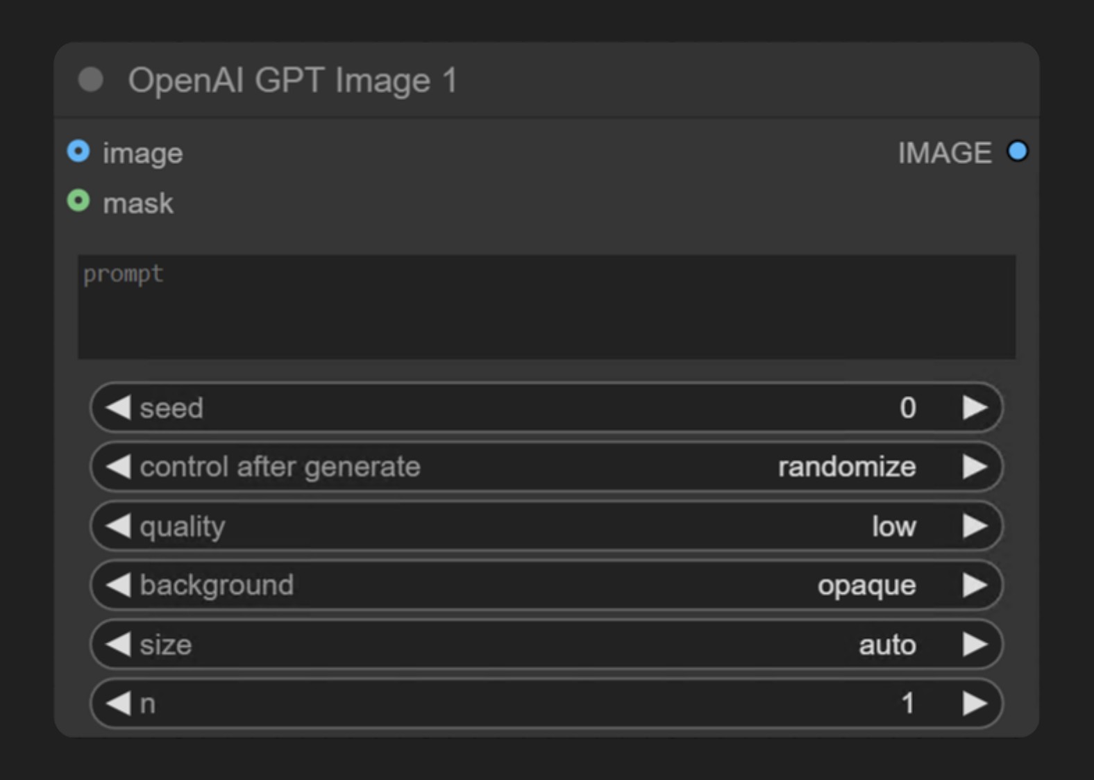 ComfyUI 原生OpenAI GPT Image 1  节点