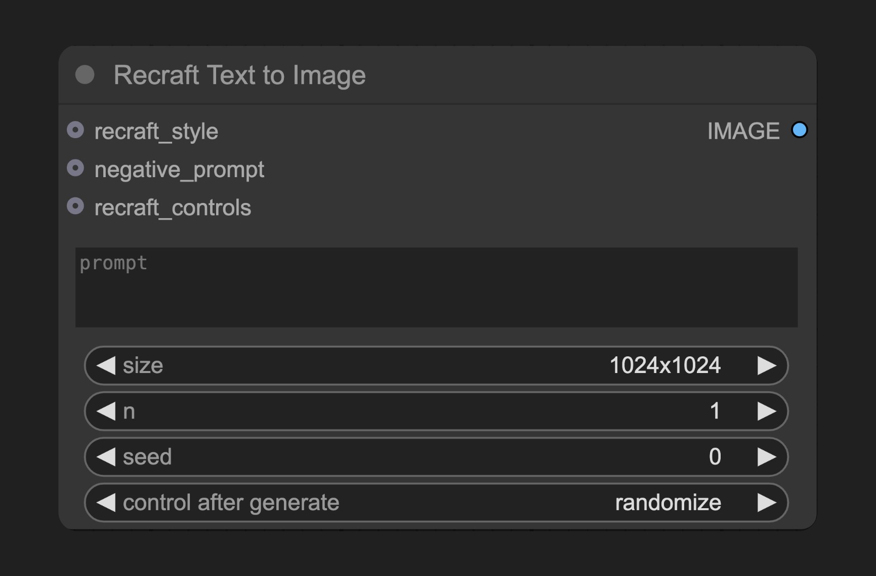 ComfyUI 原生 Recraft Text to Image 节点